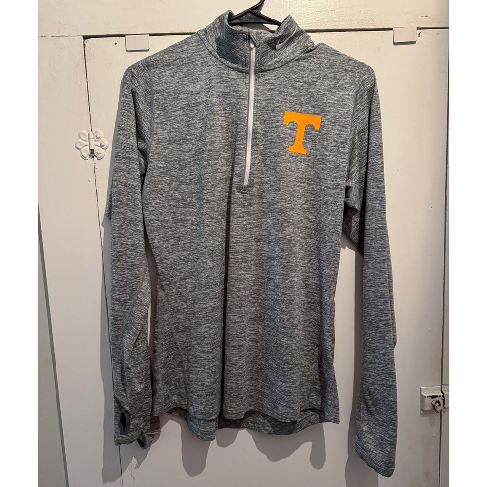 Nike Women’s University of Tennessee Gray Dri-FIT 1/4-Zip Long Sleeve Top M
